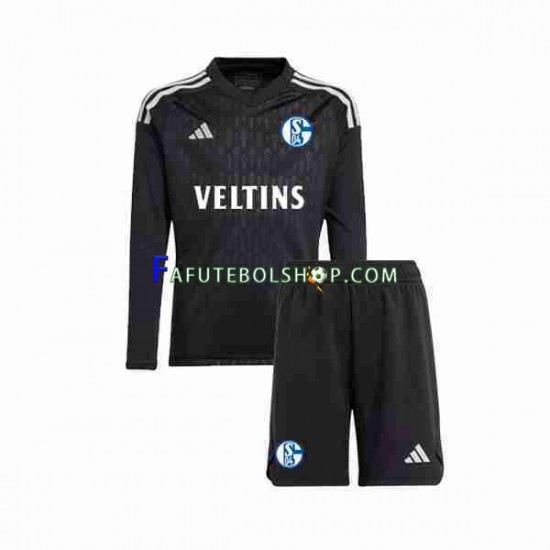 Camisa Goleiro 2 Schalke 04 2023-2024 manga longa ,infantil