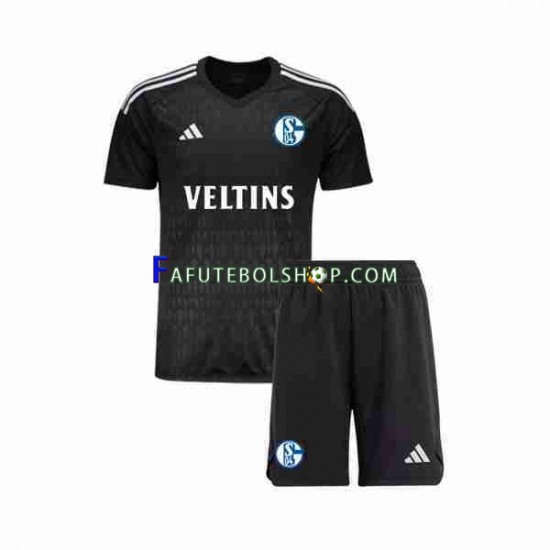 Camisa Goleiro 2 Schalke 04 2023-2024 manga curta ,infantil