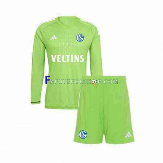 Camisa Goleiro 1 Schalke 04 2023-2024 manga longa ,infantil