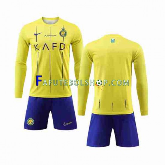 Camisa 1 Al-Nassr 2023-2024 manga longa ,infantil