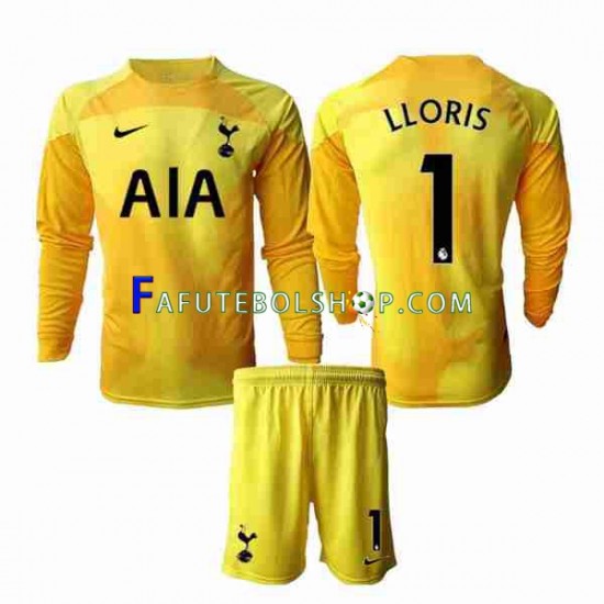 Camisa Goleiro 1 Tottenham Hotspur Hugo Lloris 1 2022-2023 manga longa ,infantil