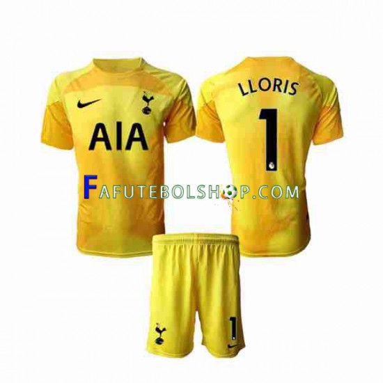 Camisa Goleiro 1 Tottenham Hotspur Hugo Lloris 1 2022-2023 manga curta ,infantil