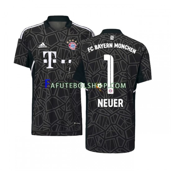 Camisa Goleiro 2 Bayern de Munique Manuel Neuer 1  2022-2023 manga curta ,Masculino