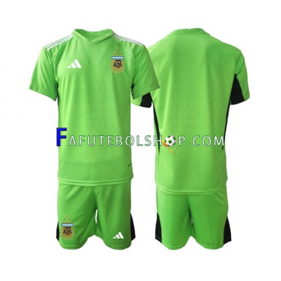 Camisa Goleiro 1 Argentina  Copa Do Mundo 2022 manga curta ,infantil