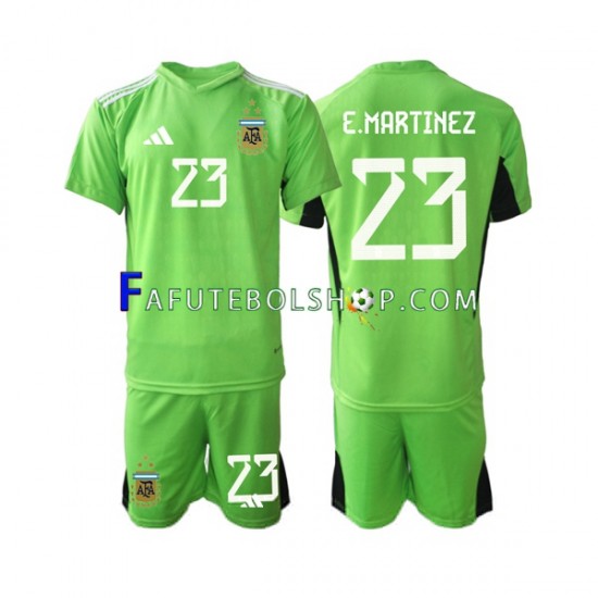 Camisa Goleiro 1 Argentina Emiliano Martinez 23  Copa Do Mundo 2022 manga curta ,infantil