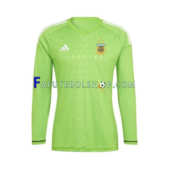 Camisa Goleiro 1 Argentina  Copa Do Mundo 2022 manga longa ,Masculino