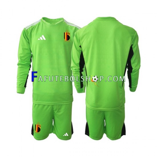 Camisa Goleiro 1 Bélgica  2021-2022 manga longa ,infantil