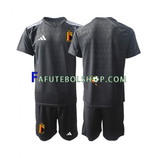 Camisa Goleiro 2 Bélgica Courtois 1  2022 manga curta ,infantil