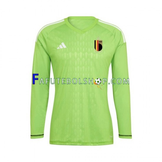 Camisa Goleiro 1 Bélgica  2021-2022 manga longa ,Masculino