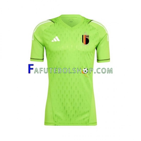 Camisa Goleiro 1 Bélgica  2021-2022 manga curta ,Masculino