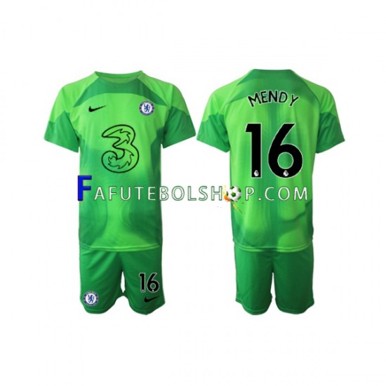 Camisa Goleiro 3 Chelsea Edouard Mendy 16  2022-2023 manga curta ,infantil