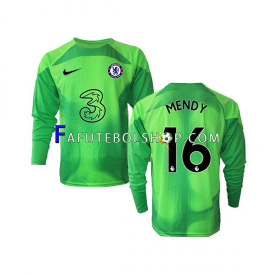 Camisa Goleiro 3 Chelsea Edouard Mendy 16  2022-2023 manga longa ,Masculino