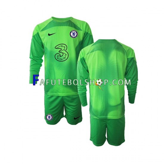 Camisa Goleiro 3 Chelsea  2022-2023 manga longa ,infantil