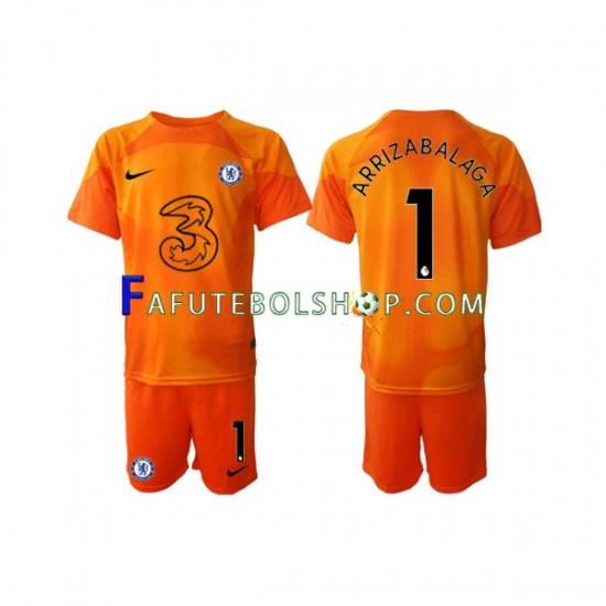 Camisa Goleiro 1 Chelsea Kepa Arrizabalaga 1  2022-2023 manga curta ,infantil