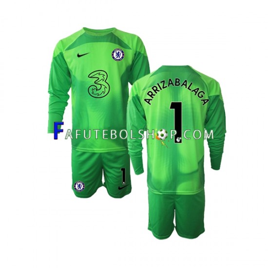 Camisa Goleiro 3 Chelsea Kepa Arrizabalaga 1  2022-2023 manga longa ,infantil