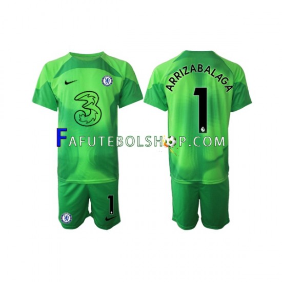 Camisa Goleiro 3 Chelsea Kepa Arrizabalaga 1  2022-2023 manga curta ,infantil