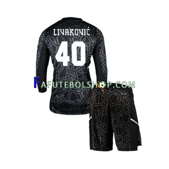 Camisa Goleiro 1 Dinamo Zagreb Livakovic 40  2022-2023 manga longa ,infantil