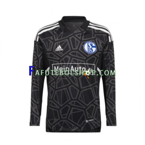 Camisa Goleiro 1 Schalke 04 FC  2022-2023 manga longa ,Masculino