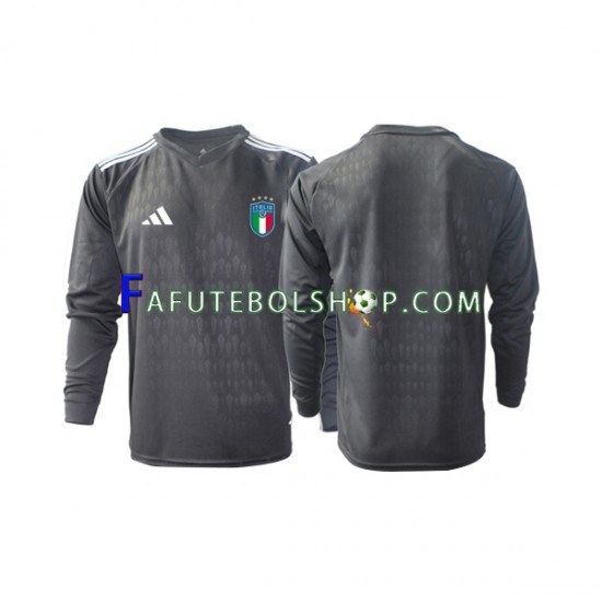 Camisa Goleiro 2 Itália  2023 manga longa ,Masculino