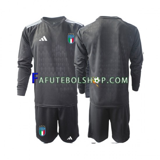 Camisa Goleiro 2 Itália  2023 manga longa ,infantil