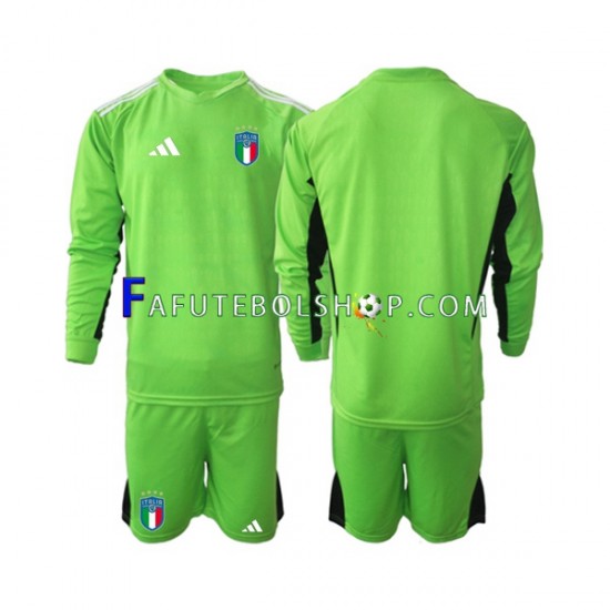 Camisa Goleiro 1 Itália  2023 manga longa ,infantil