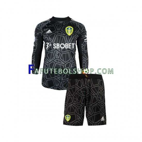 Camisa Goleiro 1 Leeds United  2022-2023 manga longa ,infantil