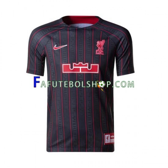 Camisa 1 Liverpool x LeBron James  2022-2023 manga curta ,Masculino