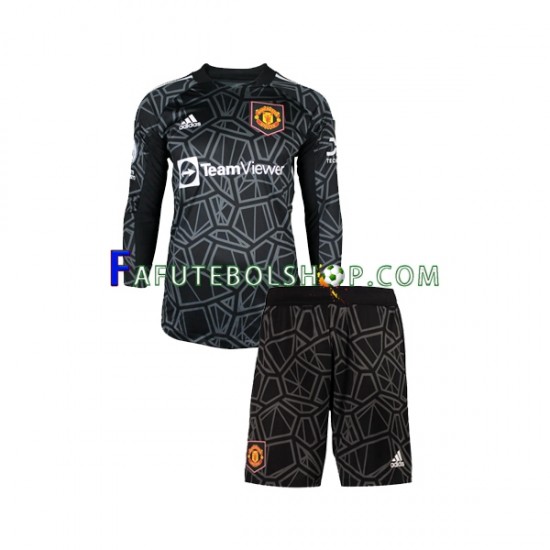 Camisa Goleiro 2 Manchester United  2022-2023 manga longa ,infantil