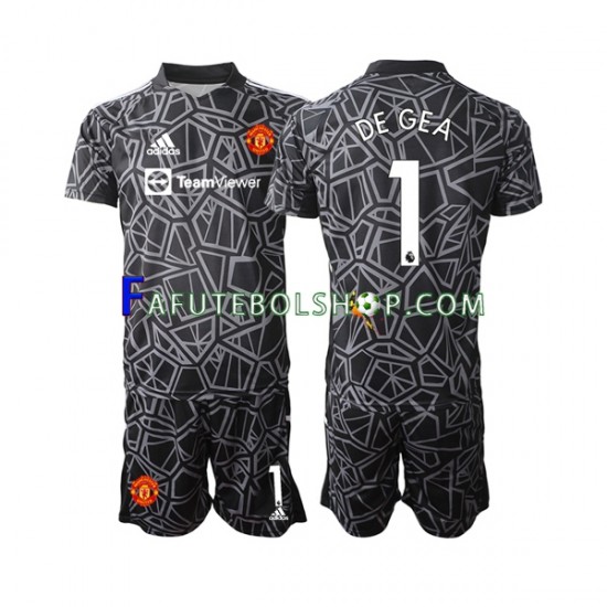 Camisa Goleiro 2 Manchester United DE GEA 1  2022-2023 manga curta ,infantil