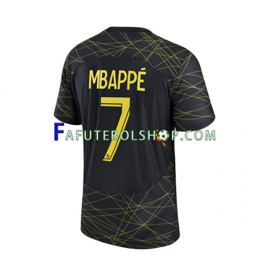 Camisa 4 Paris Saint Germain Mbappé 7  2022-2023 manga curta ,Masculino