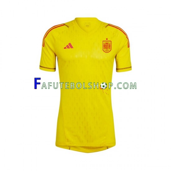 Camisa Goleiro 2 Espanha  2022-2023 manga curta ,Masculino