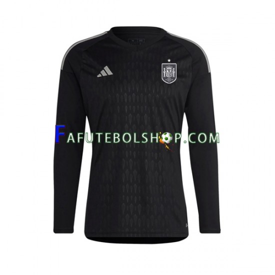 Camisa Goleiro 1 Espanha  2022 manga longa ,Masculino