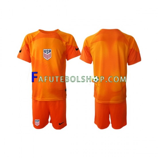 Camisa Goleiro 1 Estados Unidos  Copa Do Mundo 2022 manga curta ,infantil