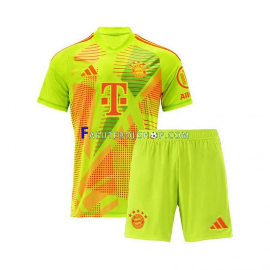 Camisa Goleiro 1 Bayern de Munique 2024-2025 manga curta ,infantil