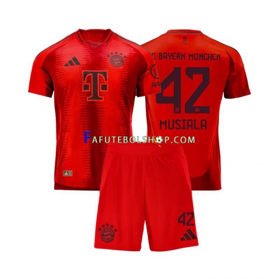 Camisa 1 Bayern de Munique Jamal Musiala 42 2024-2025 manga curta ,infantil