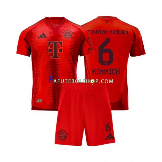 Camisa 1 Bayern de Munique Joshua Kimmich 6 2024-2025 manga curta ,infantil