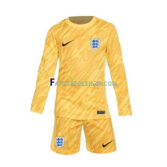 Camisa Goleiro 2 Inglaterra Euro 2024 manga longa ,infantil