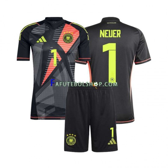 Camisa Goleiro 1 Alemanha Manuel Neuer 1 Euro 2024 manga curta ,infantil