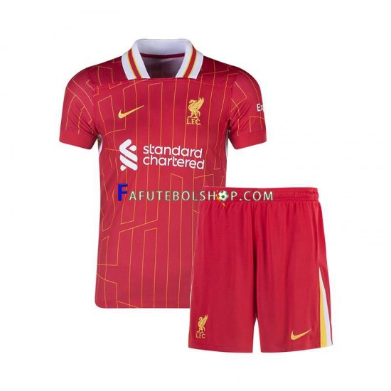 Camisa 1 Liverpool 2024-2025 manga curta ,infantil