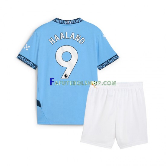 Camisa 1 Manchester City Erling Haaland 9 2024-2025 manga curta ,infantil