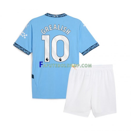 Camisa 1 Manchester City Jack Grealish 10 2024-2025 manga curta ,infantil