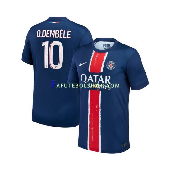 Camisa 1 Paris Saint Germain Ousmane Dembele 10 2024-2025 manga curta ,Masculino