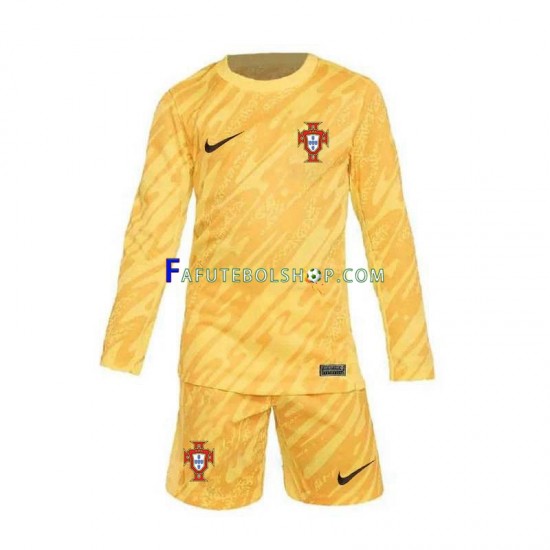 Camisa Goleiro 1 Portugal Euro 2024 manga longa ,infantil