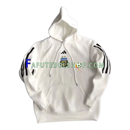 Argentina Branco Camisola Hoodie 2022-2023 ,Masculino