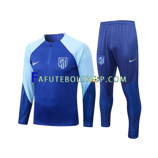 Atlético de Madrid Azul Conjunto Agasalho Treino 2022-2023 SKU001