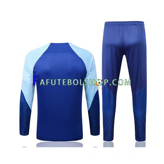 Atlético de Madrid Azul Conjunto Agasalho Treino 2022-2023 SKU001