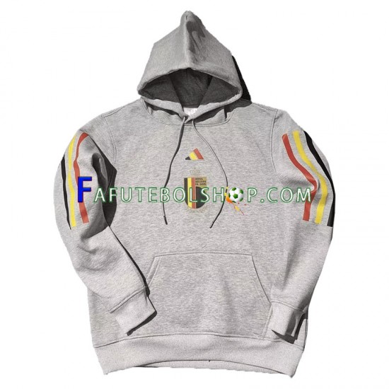 Bélgica Cinza Camisola Hoodie 2022-2023 ,Masculino