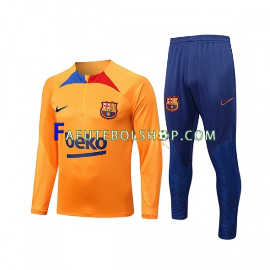 FC Barcelona Laranja Conjunto Agasalho Treino 2022-2023