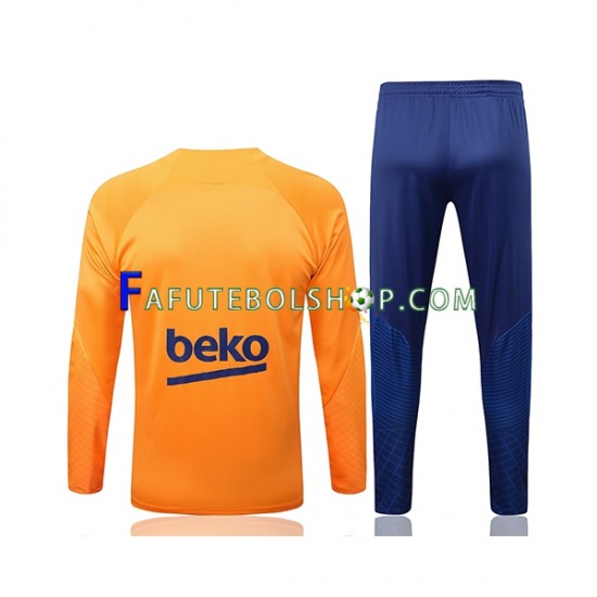 FC Barcelona Laranja Conjunto Agasalho Treino 2022-2023