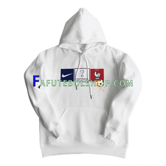 França Branco Sweater Hoodie 2022-2023 ,Masculino